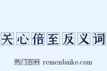 关心倍至反义词是什么意思的图片